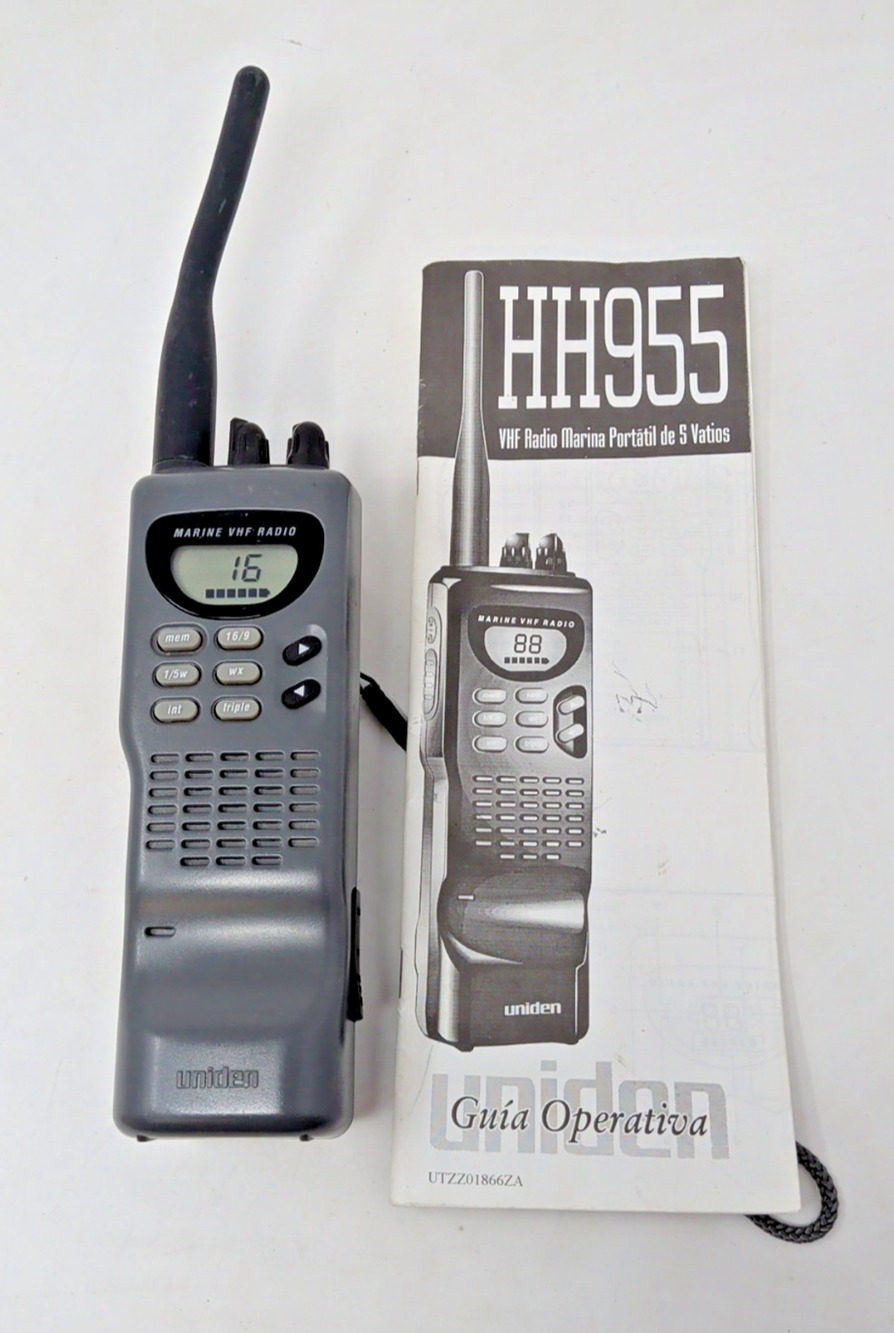 UNIDEN HH955 Marine VHF Radio Transceiver, w/ Antenna Works Tested manual
